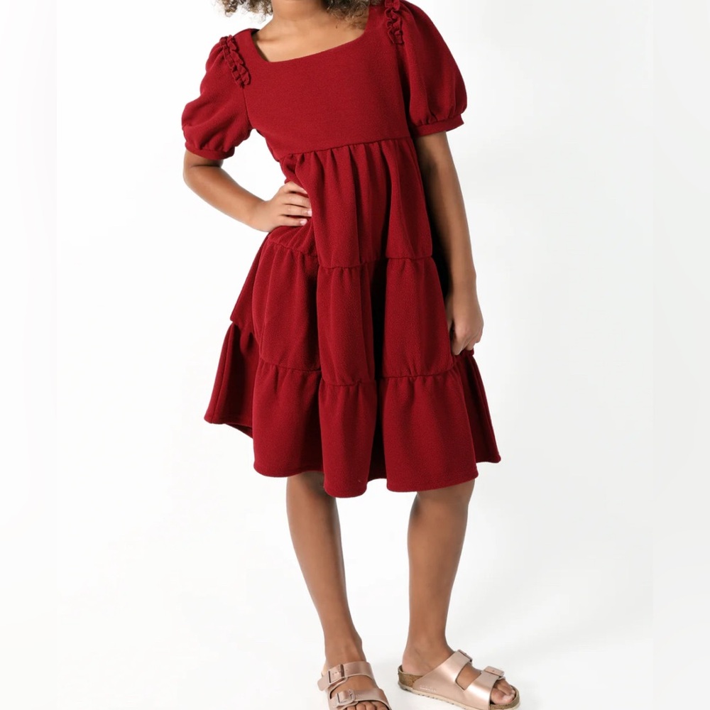 Elegant Red Kids Dress Blush by Us Angels